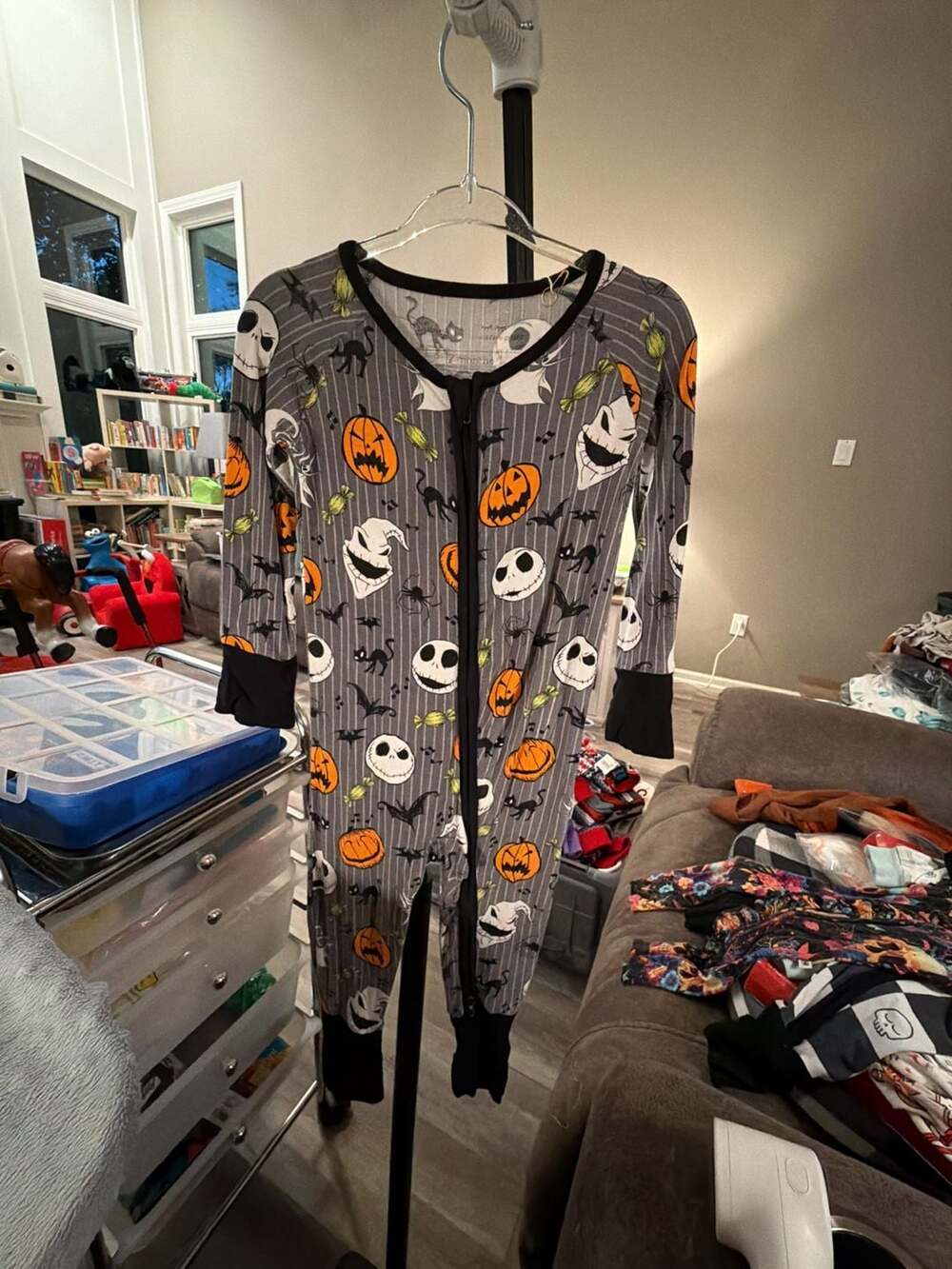 Little Sleepies Nightmare Before Christmas Zippy Size 6-12 Months